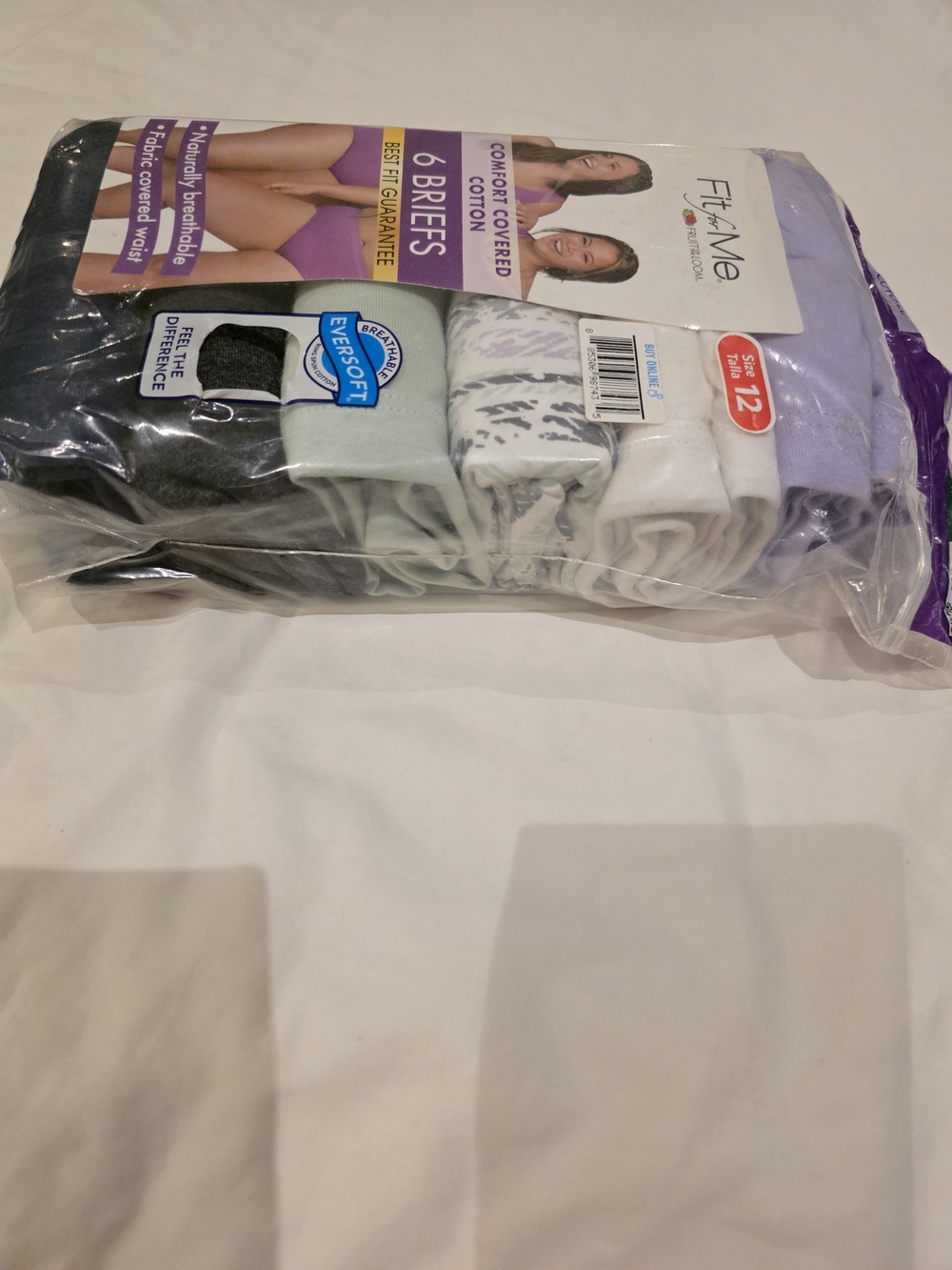 Men’s 6-Pack Cotton Briefs - Assorted Black, White, Gray, Lavender